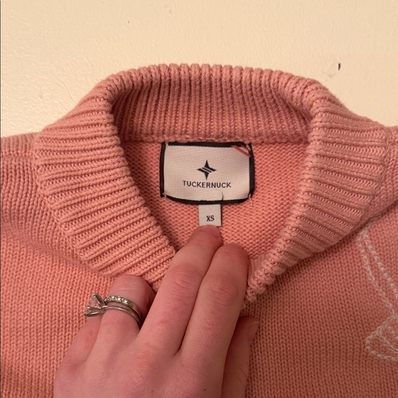Tuckernuck Pink Shell-Pattern Crewneck Sweater - Picture 2 of 6